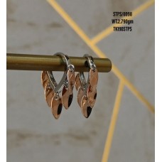 Silver hanging ovals huggie earrings Silver hanging ovals huggie earrings